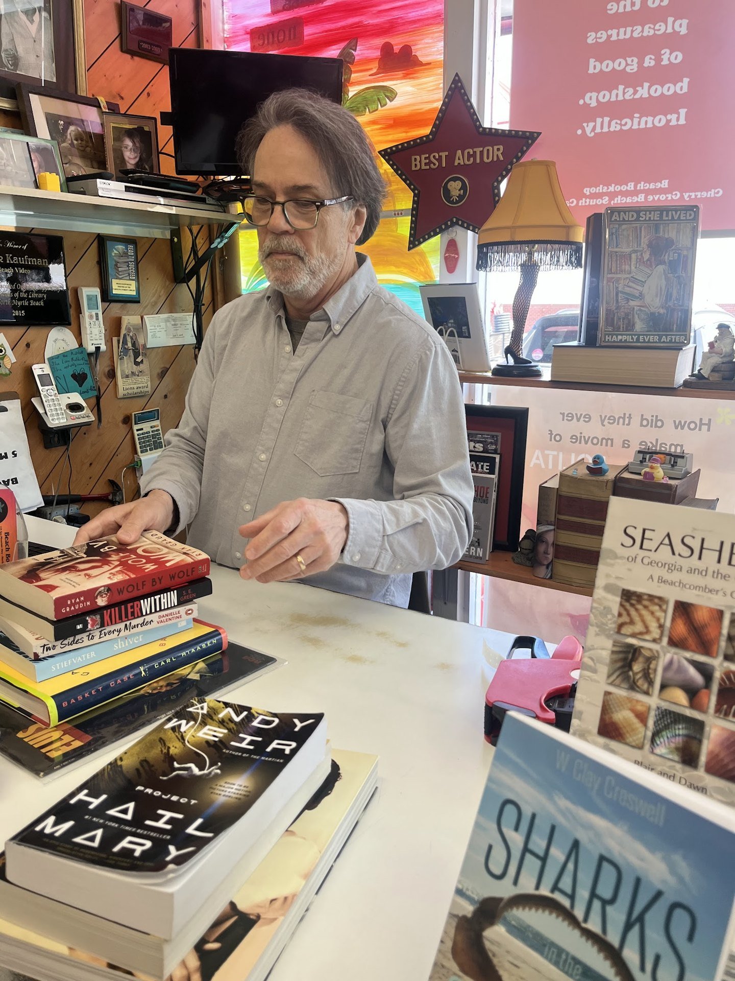 At the front counter